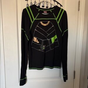 Marvel Black and Green Graphic Long Sleeve